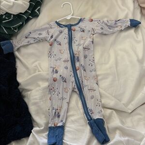 Love you to the moon and back convertible double zip romper